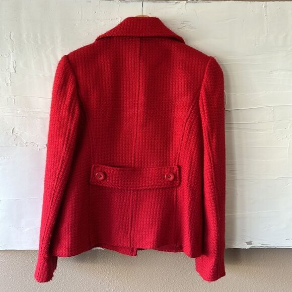 Red dress tweed blazer, fitted silk lined size 4 - Picture 5 of 5